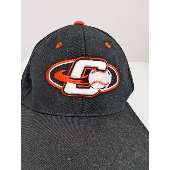 Official Pacific Headwear Baseball Central Fitted Cap Black Med-XL 7 3/8 - 8 - Picture 1 of 8